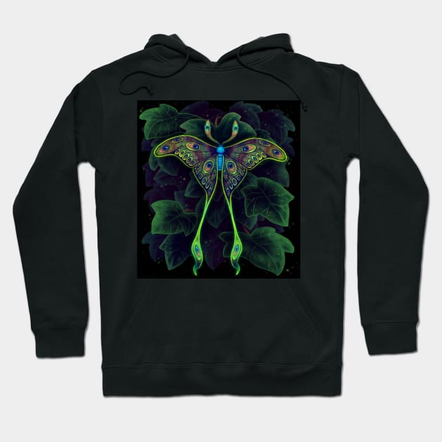 Peacock Moth Hoodie by DoomedDreamer